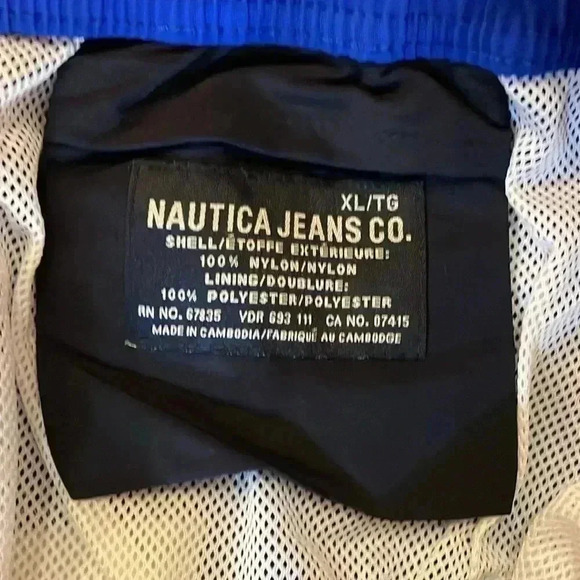 Nautica NWT Men’s XL Elastic Waistband Bright Cobalt Swim Trunks - Picture 5 of 9